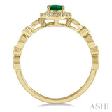 OVAL SHAPE GEMSTONE & DIAMOND RING