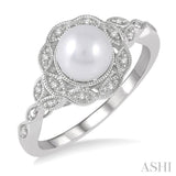 SILVER GEMSTONE & DIAMOND RING