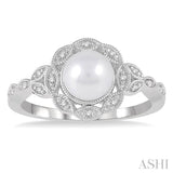 SILVER GEMSTONE & DIAMOND RING