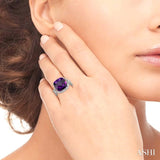 CUSHION SHAPE GEMSTONE & DIAMOND RING