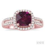 GEMSTONE & DIAMOND RING