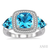 GEMSTONE & DIAMOND RING