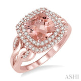 GEMSTONE & DIAMOND RING