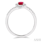 OVAL SHAPE GEMSTONE & DIAMOND RING