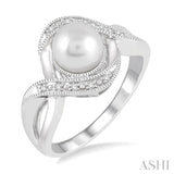 SILVER GEMSTONE & DIAMOND RING