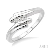 SILVER CHANNEL SET DIAMOND RING