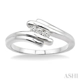 SILVER CHANNEL SET DIAMOND RING