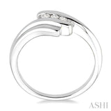 SILVER CHANNEL SET DIAMOND RING