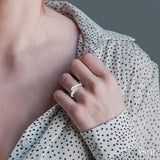 SILVER CHANNEL SET DIAMOND RING