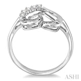 SILVER JOURNEY HEART SHAPE DIAMOND RING
