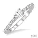 PEAR SHAPE DIAMOND EAST WEST STACK RING