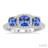 PAST PRESENT & FUTURE GEMSTONE & DIAMOND RING