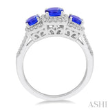 PAST PRESENT & FUTURE GEMSTONE & DIAMOND RING