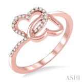 TWIN HEART SHAPE DIAMOND RING