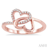 TWIN HEART SHAPE DIAMOND RING