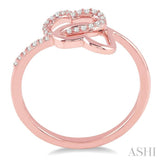 TWIN HEART SHAPE DIAMOND RING