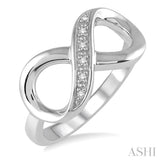 SILVER INFINITY DIAMOND RING