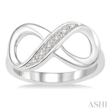 SILVER INFINITY DIAMOND RING