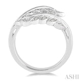 SILVER LEAF DIAMOND RING