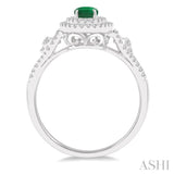 OVAL SHAPE GEMSTONE & DIAMOND RING