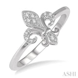 DIAMOND FLEUR DE LIS RING