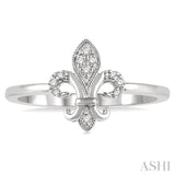 DIAMOND FLEUR DE LIS RING