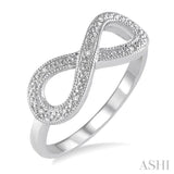 SILVER INFINITY DIAMOND RING