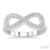 SILVER INFINITY DIAMOND RING