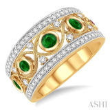 GEMSTONE & DIAMOND BAND