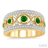 GEMSTONE & DIAMOND BAND