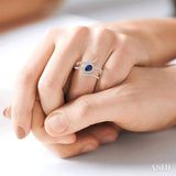 PEAR SHAPE GEMSTONE & DIAMOND RING