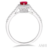 PEAR SHAPE GEMSTONE & DIAMOND RING