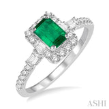 GEMSTONE & DIAMOND RING