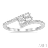 SILVER 2STONE DIAMOND RING