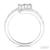 SILVER 2STONE DIAMOND RING
