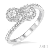 SILVER 2STONE DIAMOND RING