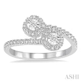 SILVER 2STONE DIAMOND RING