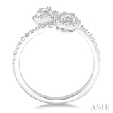 SILVER 2STONE DIAMOND RING