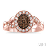 OVAL SHAPE CHAMPAGNE DIAMOND RING