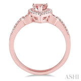 PEAR SHAPE GEMSTONE & DIAMOND RING