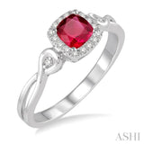 GEMSTONE & DIAMOND RING