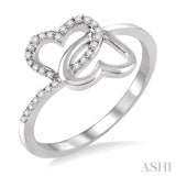 TWIN HEART SHAPE DIAMOND RING