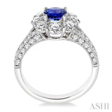 GEMSTONE & DIAMOND RING
