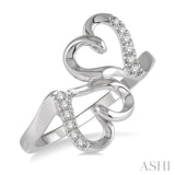 TWIN HEART SHAPE DIAMOND RING