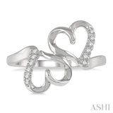 TWIN HEART SHAPE DIAMOND RING