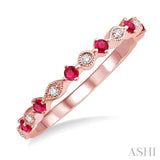 GEMSTONE & DIAMOND STACKABLE BAND