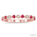 GEMSTONE & DIAMOND STACKABLE BAND