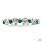 GEMSTONE & DIAMOND STACKABLE RING