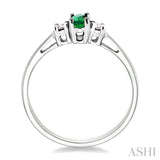 OVAL SHAPE GEMSTONE & DIAMOND RING