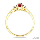 OVAL SHAPE GEMSTONE & DIAMOND RING